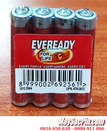 Pin Eveready 1012-SW4; Pin AAA 1.5v Eveready 1012-SW4 Made in Singapore (Loại Vỉ 4viên)